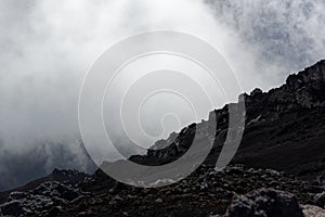 Mount Etna, one of the world`s most active volcanoes, in October, currently inactive photo